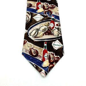 Tobasco Mens Tie Novelty Recipe Included NWT Waiter Waitress Server Restaurant